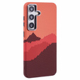 Carcasa pentru Samsung Galaxy S25+ Plus, Carbon Fiber MagSafe, portocaliu