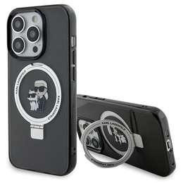 Suport pentru inel Karl Lagerfeld Husa MagSafe Karl & Choupette pentru iPhone 15 Pro