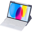 Husă pentru tastatură pentru iPad 11" 2025 A16 (11 gen.) / iPad 10.9" 2022 (10 gen.), Rotary 360° Leather, violet