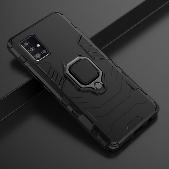 Huse pentru Samsung Galaxy A51 5G, Kickstand Ring, negru