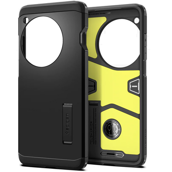 Husă Spigen Tough Armor pentru OnePlus 12 (neagră) – protecție robustă cu suport