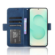 Cu clapetă pentru Samsung Galaxy S25 Edge, Card Slot, albastru închis