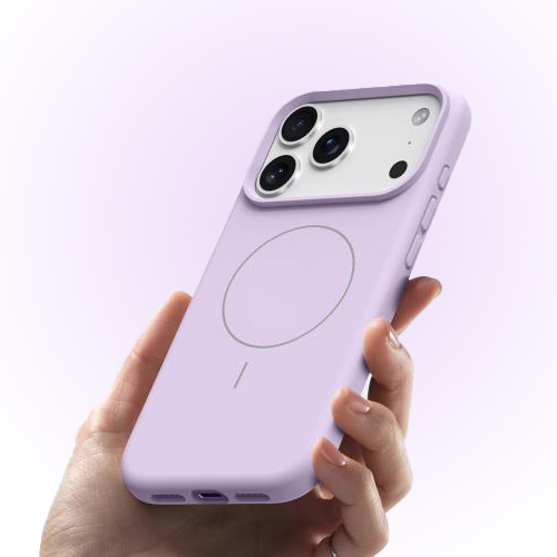 Carcasă din silicon pentru iPhone 17 Pro Max, pentru MagSafe, antișoc, violet
