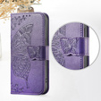 Cu clapetă pentru Xiaomi Redmi 15C 4G/LTE, Butterfly, violet