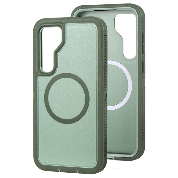 Carcasă cu ramă pentru Samsung Galaxy S23 FE, pentru MagSafe, verde
