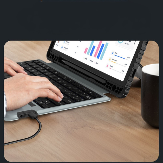 Carcasă + tastatură Galaxy Tab S9, NILLKIN Bumper Pen Slot, negru