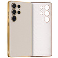 Huse pentru Samsung Galaxy S25 Ultra, GKK Leather, gri titan