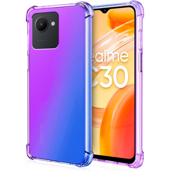 Husa pentru Realme C30 / Narzo 50i Prime, Gradient Dropproof, Violet / albastru