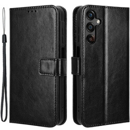 Cu clapetă pentru Samsung Galaxy A25 5G, Crazy Horse Wallet, negru