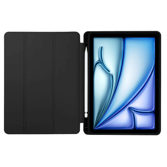 Husă pentru iPad Air 13" 2025/2024 (7/6 gen.), Smartcase cu spațiu pentru stylus, negru