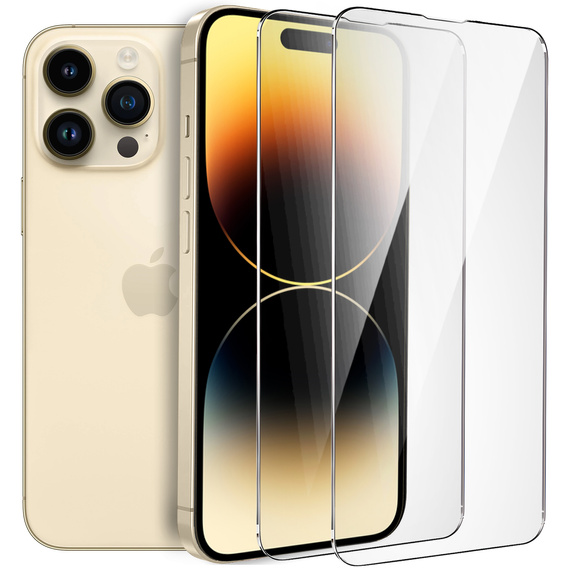 2x sticlă călită ERBORD 9H Hard Glass pe ecran pentru iPhone 14 Pro