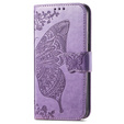Cu clapetă pentru Google Pixel 8A, Butterfly, violet