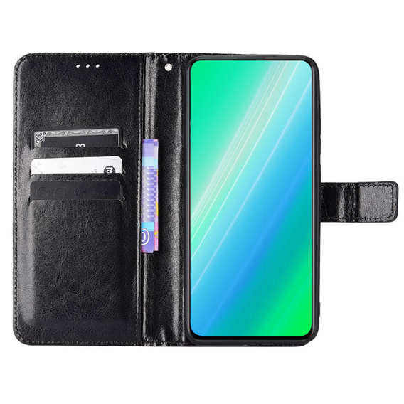 Cu clapetă pentru T Phone Pro 5G, Crazy Horse Wallet, negru