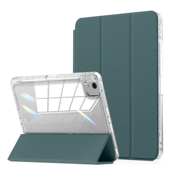 Husă pentru iPad Air 13" 2025/2024 (7/6 gen.), Smartcase Hybrid, cu spațiu pentru stylus, verde