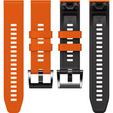 Curea de silicon pentru Garmin Fenix 7 / Forerunner 965 / 955 / 945 / 935, portocaliu /  negru