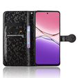Husa cu clapetă pentru Oppo A5 Pro 5G, Wallet Rhombus, negru