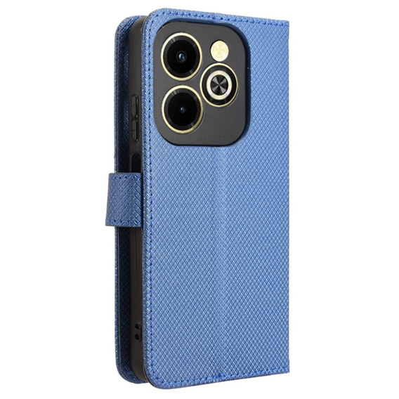 Cu clapetă pentru Infinix Hot 40i, Wallet Smart Magnet, albastru