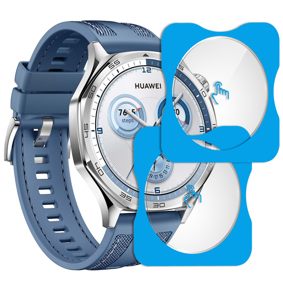 2x ERBORD sticlă călită pentru Huawei Watch GT 5 41mm, cu cadru de montare