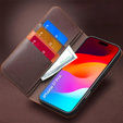 QIALINO piele portofel flip caz pentru iPhone 17 Pro - maro
