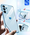 Huse pentru Samsung Galaxy A54 5G, Electro heart, albastru + 2x sticlă 9H