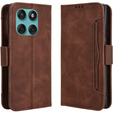 Cu clapetă pentru Motorola Edge 60 / 60 Fusion, Card Slot, maro