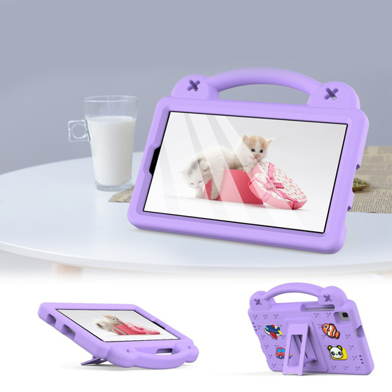 Husă pentru copii pentru Samsung Galaxy Tab A7 Lite 8.7 T220/T225, Cute Patterns, cu suport, violet