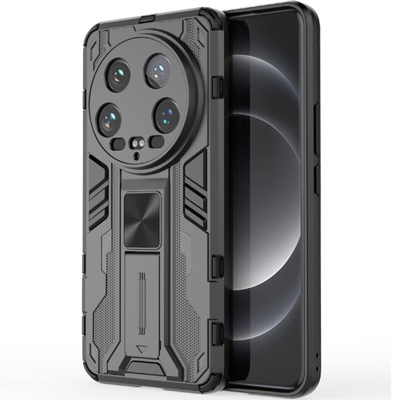 Husa pentru Xiaomi 14 Ultra, Military kickstand, negru