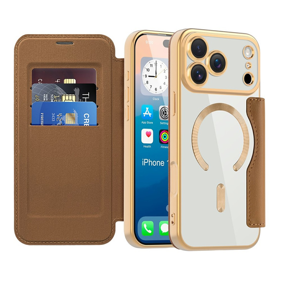 Carcasă RFID Wallet MagSafe flip cu protecție pentru camera foto pentru iPhone 17 Pro Max