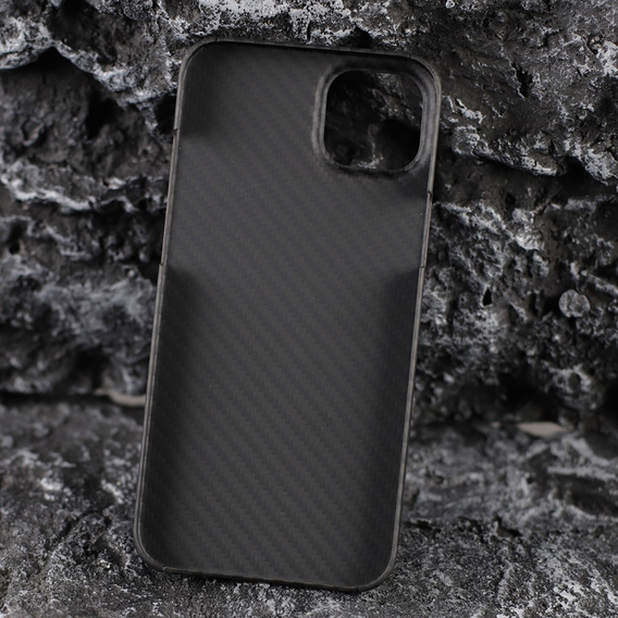 Husă pentru iPhone 14, Aramid Fiber Cover, negru