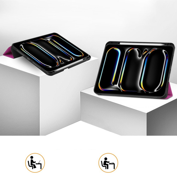 Husă pentru iPad Pro 11" 2024 (5 gen.), Smartcase cu spațiu pentru stylus, violet