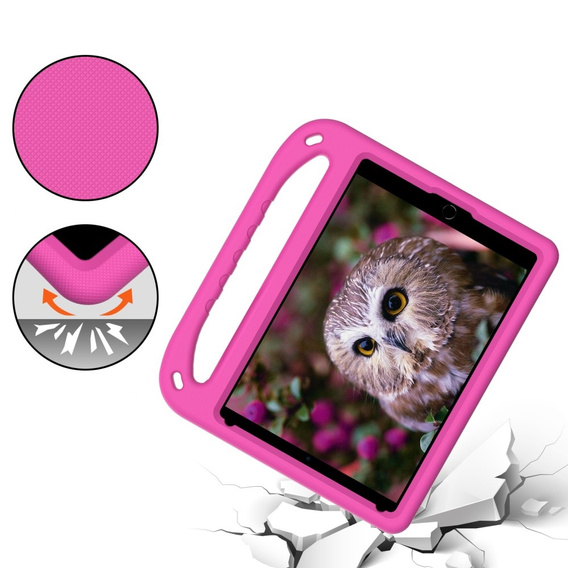 Husă pentru copii pentru iPad 10.2 2021 / 2020 / 2019, cu mâner, roz