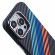 Carcasa pentru iPhone 14 Pro, Carbon Fiber MagSafe, albastru închis