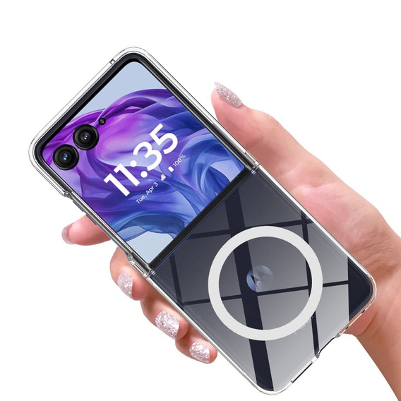 Husă pentru Motorola Razr 60 Ultra, Fusion Hybrid Case, pentru MagSafe, transparentă