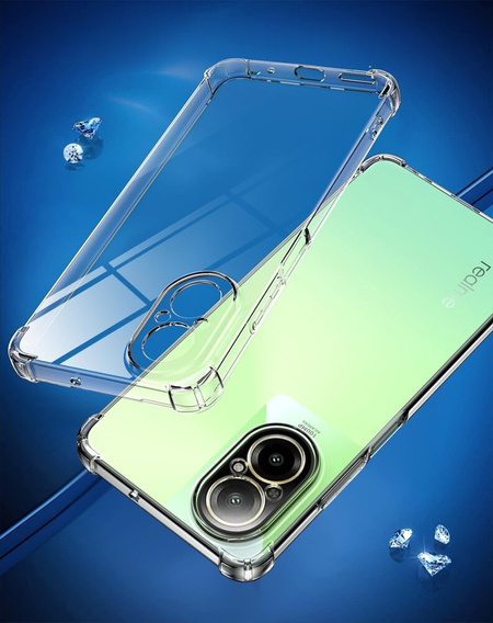 Carcasă pentru Realme C67 4G, Anti-Shock, transparentă + sticlă 9H
