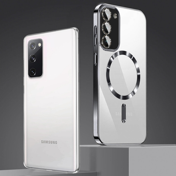 Husă pentru Samsung Galaxy S20 FE, Electro MagSafe, negru + Sticlă pentru ecran