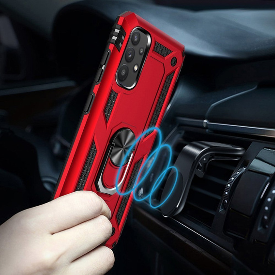 Husă blindată pentru Samsung Galaxy A72 5G, Nox Case Ring, albastru