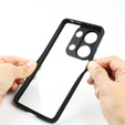 Carcasă pentru Xiaomi Redmi Note 13 Pro 4G / Xiaomi Redmi Note 14S / Xiaomi Poco M6 Pro 4G, Fusion Hybrid, cu protecție pentru camera foto, transparent / negru