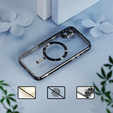 Husă pentru iPhone 16, Electro MagSafe, negru + Sticlă pentru ecran