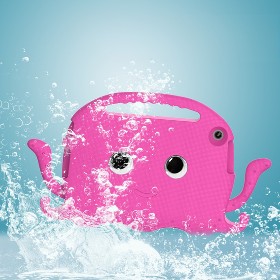 Husă pentru copii pentru Lenovo Tab M10 10.1 Gen 3, cu mâner, caracatiță, roz închis