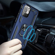 Husă blindată pentru Xiaomi Redmi Note 10 5G, Nox Case Ring, albastru
