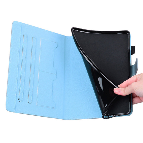 Husă pentru iPad 10.2" 2021/2020/2019 (9/8/7 gen.), cu clapetă, animal, albastru
