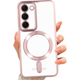 Husă pentru Samsung Galaxy S23 Plus, Electro MagSafe, roz rose gold + Sticlă pentru ecran