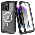 Husă impermeabilă pentru iPhone 14 Pro, Redpepper, pentru MagSafe, negru