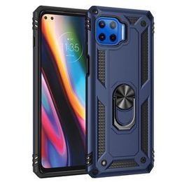 Husă blindată pentru Motorola Moto G 5G Plus, Nox Case Ring, albastru