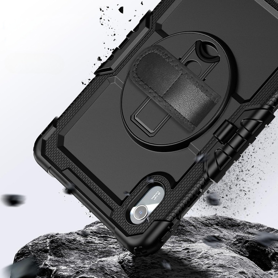 Husa blindată pentru Lenovo Tab M11, carcasă de protecție 360 cu slot pentru stylus, negru