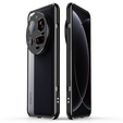 Husa pentru Xiaomi 15 Ultra, Armor Bumper, cu capac pentru obiectiv, negru / argintiu
