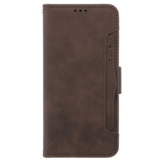 Cu clapetă pentru Oppo A79 5G, Card Slot, maro