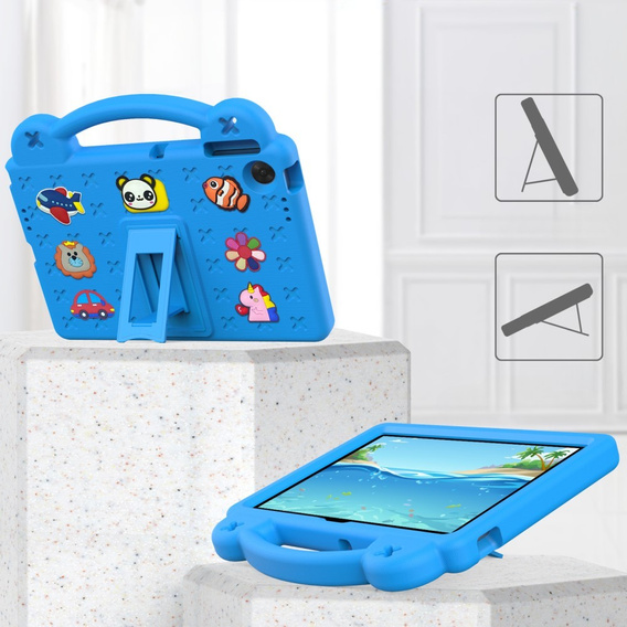 Husă pentru copii pentru Lenovo Tab TB311FU, Cute Patterns, cu suport, albastru