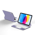 Husă de tastatură pentru iPad 10.9" 2022 (10 gen.) / iPad 11" 2025 A16 (11 gen.), Magnetic Keyboard Touchpad, violet