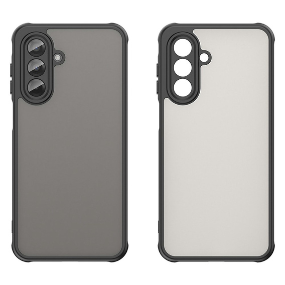 Carcasă Matt pentru Samsung Galaxy A17 5G, fumurie cu margini negre